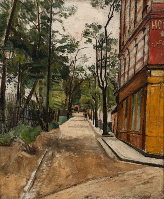 Rue animée à Montmartre